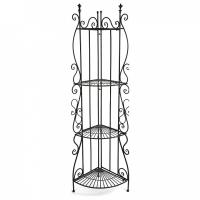 Этажерка угловая Secret De Maison 001 стальной сплав, 50х35х160см, черный фото Этажерка угловая Secret De Maison 001 стальной сплав, 50х35х160см, черный