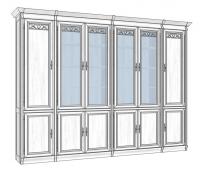 Шкаф книжный модульный Оскар вар.2 Шкаф книжный модульный Оскар вар.2