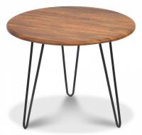 Стол журнальный HURON МДФ/металл, 55*55*45 см, Дуб Американский (ножки черные)