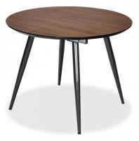 Стол ECLIPSE ( mod. 9005 ) металл/мдф, 100+40x100x76 см, темный орех/черный Стол ECLIPSE ( mod. 9005 ) металл/мдф, 100+40x100x76 см, темный орех/черный. Фото №1