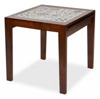 CT 3030 Kasablanca стол раскладной с плиткой дерево гевея/плитка, 73,5*73,5*75+73,5см , Тёмный Дуб, рисунок - марокко CT 3030 Kasablanca стол раскладной с плиткой дерево гевея/плитка, 73,5*73,5*75+73,5см , Тёмный Дуб, рисунок - марокко. Фото №1