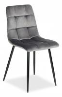Стул  CHILLY (mod. 7094) металл/вельвет, 45 х 55 х 87,5 см, серый/черный, G062-40 (поставляется по 4 шт)