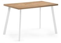 Стол деревянный Тринити Лофт 120 25 мм дуб вотан / матовый белый. Фото №1