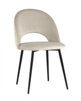 Стул Меган велюр с ромбами бежевый