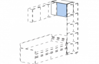 Полка навесная для формирования углового варианта Силуэт фото Полка навесная для формирования углового варианта Силуэт. Фото №1