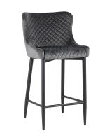 Стул полубарный Ститч велюр серый фото Стул полубарный Ститч велюр серый. Фото №1