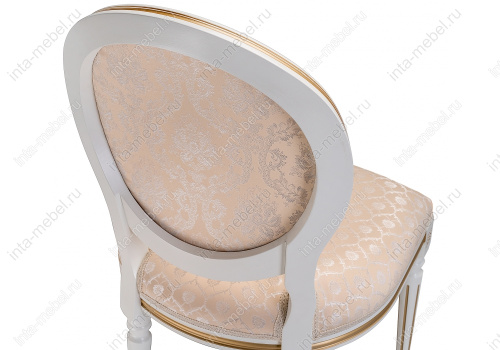 Стул деревянный Данте молочный с золотой патиной. Фото №7