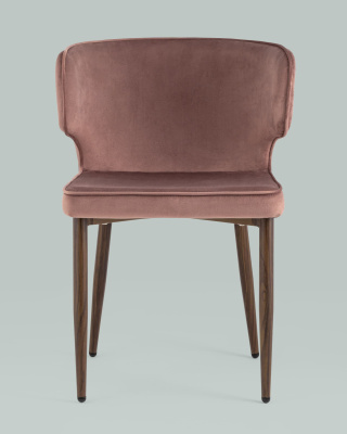 Стул Матео велюр пыльно-розовый ножки дерево фото Стул Матео велюр пыльно-розовый ножки дерево. Фото №5