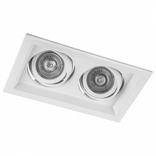 Светильник   встраиваемый Feron DLT202 потолочный MR16 G5.3 белый. Фото №1