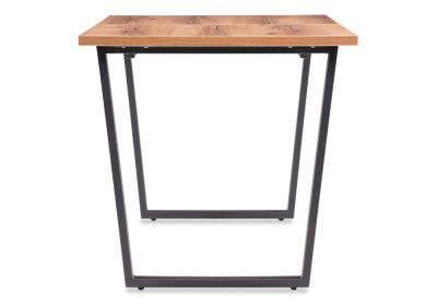 Стол деревянный Лота Лофт 140 25 мм дуб делано темный / матовый черный. Фото №4