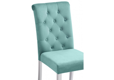 Стул деревянный Amelia white / fabric tiffany. Фото