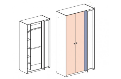 Шкаф угловой прямой Силуэт. Фото