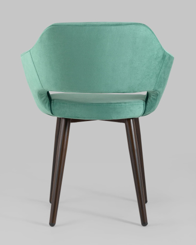 Стул с подлокотниками Саймон велюр морской. Фото №6