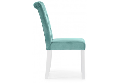 Стул деревянный Amelia white / fabric tiffany. Фото