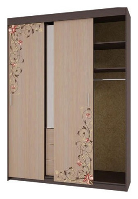 Виктория-2 Шкаф-купе (0.6) Венге/дуб млечный. Фото