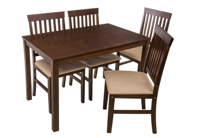 Обеденная группа Luar (стол и 4 стула) espresso / cream фото Обеденная группа Luar (стол и 4 стула) espresso / cream. Фото №3