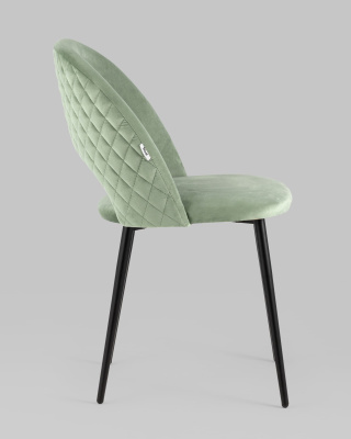 Стул Меган велюр с ромбами фисташковый. Фото