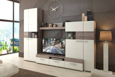 Филадельфия СТЛ.263.02 Тумба под TV Дуб сонома трюфель/Латте фото Филадельфия СТЛ.263.02 Тумба под TV Дуб сонома трюфель/Латте. Фото №2