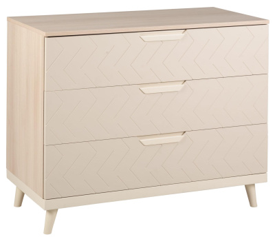Комод с 3 ящиками Сканди Жемчужно-белый. Фото