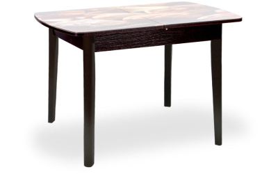 Стол Чикаго СТ фотопечать, ноги массив прямые. Фото