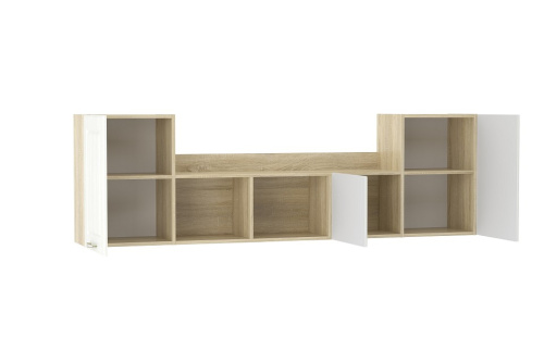 Оливия НМ 011.39-02 М Полка Белое дерево, Дуб Сонома. Фото №2