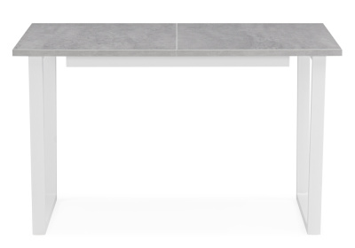 Стол деревянный Лота Лофт 120 25 мм бетон / белый матовый. Фото №3