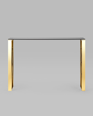 Консоль КРОСС 115*30 золото стекло smoke. Фото №4