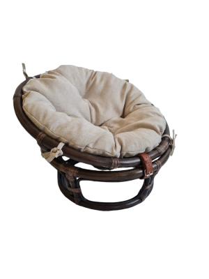 Кресло папасан - мини 23/01Е, цвет: темно - коричневый. Фото №3