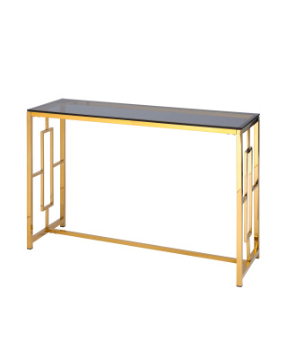 Консоль БРУКЛИН 120*40 золото стекло smoke фото Консоль БРУКЛИН 120*40 золото стекло smoke. Фото №2