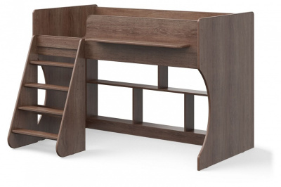 Кровать-чердак Р436 Капризун 2, древесина коричневая светлая дуб. Фото №3