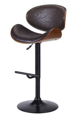 Стул барный JY1076 коричневый/черный. Фото