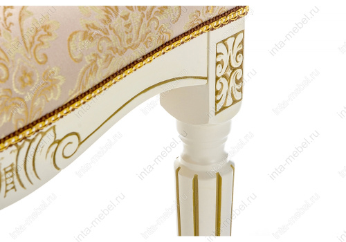 Стул деревянный Беттино патина золото / бежевый. Фото №9