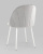 Стул Логан велюр светло-серый белые ножки. Фото №7