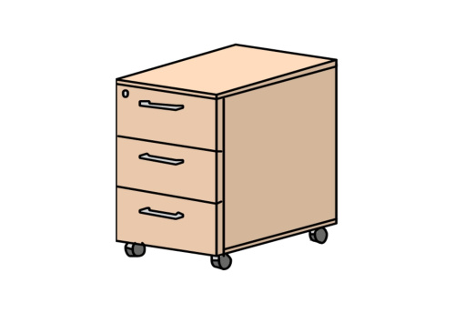 Тумба с ящиками ДСП Европа Лайт. Фото №1