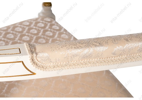 Стул деревянный Рембрандт молочный с золотой патиной. Фото №6