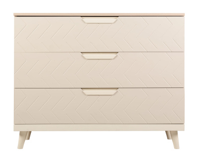Комод с 3 ящиками Сканди Жемчужно-белый. Фото