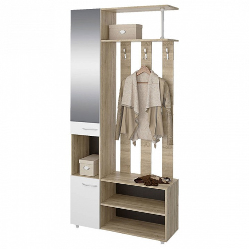 Бруно СТЛ.317.01 Прихожая Дуб сонома/Белый. Фото №2