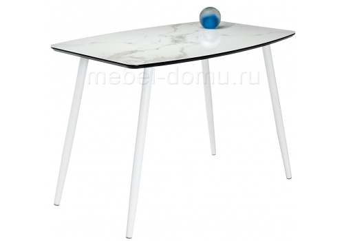 Стол Эмма белый мрамор / белый. Фото №1