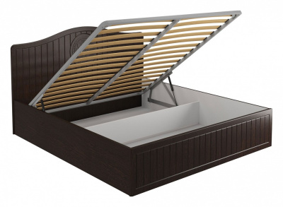 кровать 2000*1800 Монблан МБ-607К с ламелями и п/м орех шоколадный фото кровать 2000*1800 Монблан МБ-607К с ламелями и п/м орех шоколадный. Фото