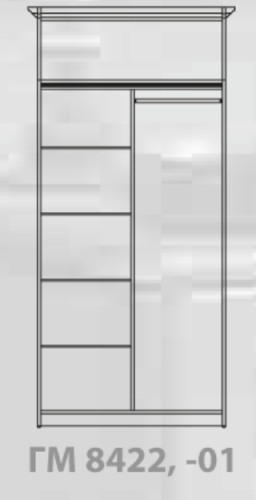 Шкаф для платья и белья Купава ГМ 8422. Фото №2