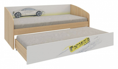 Кровать, Форсаж Софа дуб сонома/белый фото Кровать, Форсаж Софа дуб сонома/белый. Фото №2