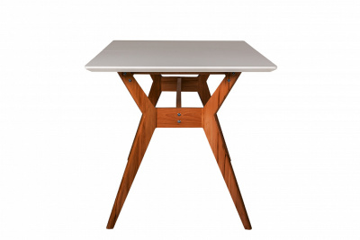 Стол Нарвик раскладной 120-160 ОРЕХ-Белый фото Стол Нарвик раскладной 120-160 ОРЕХ-Белый. Фото №5