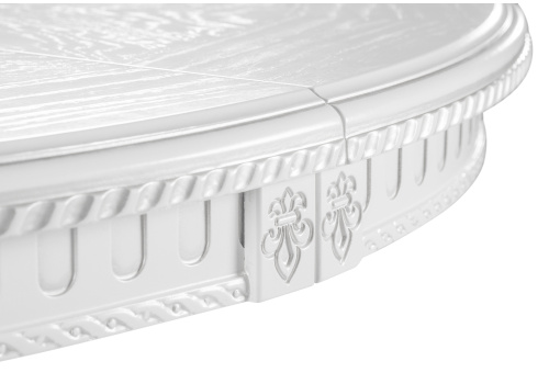 Стол деревянный Нозеан белый / серебро. Фото №9