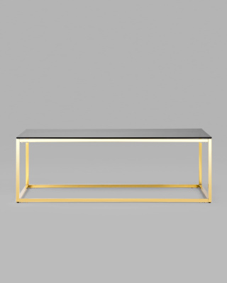 Журнальный стол 120*60 ТАУН золото стекло smoke. Фото