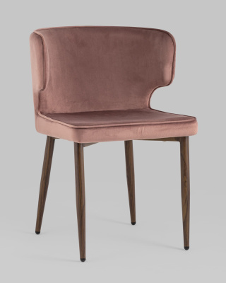 Стул Матео велюр пыльно-розовый ножки дерево фото Стул Матео велюр пыльно-розовый ножки дерево. Фото №3