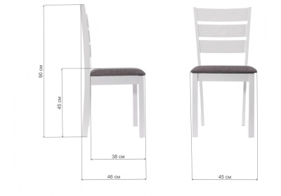 Стул деревянный Simol серый. Фото