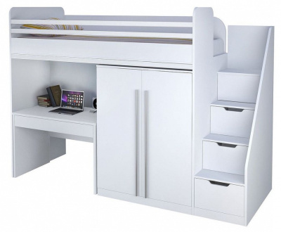 Поручень для кровати Polini Kids City, белый. Фото