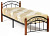 Кровать AT-8077 дерево гевея/металл, 90*200 см (Single bed), красный дуб/черный