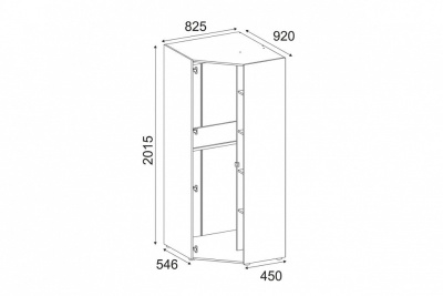 Шкаф платяной Модерн STL.322.03 W,белый. Фото №4