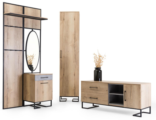 Полка для прихожей Loft Дуб Табак фото Полка для прихожей Loft Дуб Табак. Фото №4